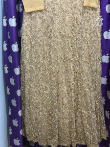 Elegant Gold Embroidery Maxi Gown