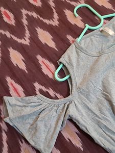 XL Cotton Cold Shoulder Top