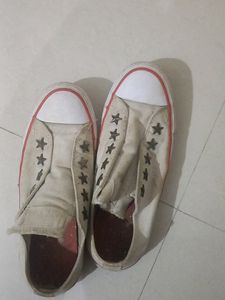 Converse White Canvas Shoes