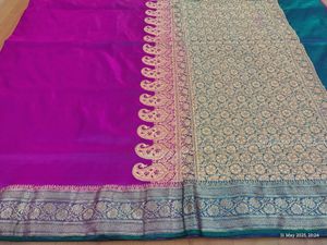 Banarsi Silk Saree Plain Border Pallu Sare
