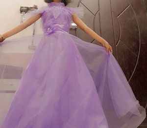 Purple Flower Girl Dress