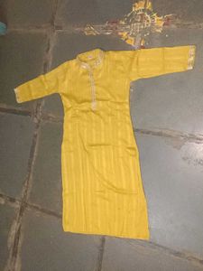 Vibrant Yellow Embroidered Kurta