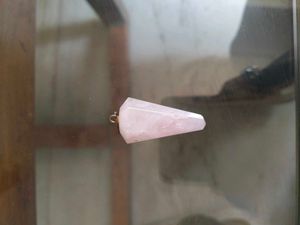 Rose Quartz Gemstone Crystal Pendent For +vity