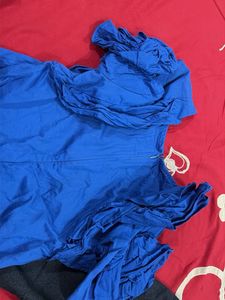 Blue T-Shirt and Denim Pants Set