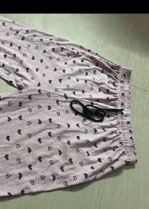 Cute Heart Print Palazzo Pants
