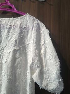 White Embroidered Blouse
