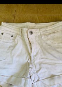 White Denim Shorts