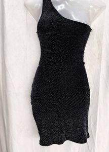 shimmery sexy black bodycon