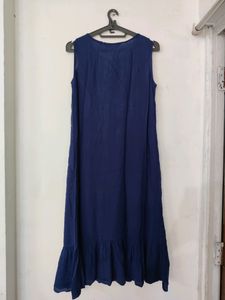 FUSION blue fit &amp; flare a-line kurta