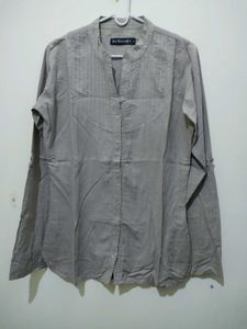 Khakhi or light brown cotton Tunic Top shirt