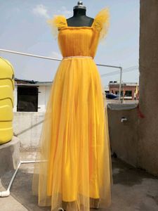 Stunning Yellow Tulle Gown