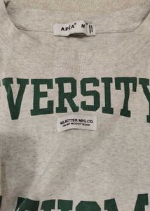 Grey University of St. Thomas Cropped T-Shirt