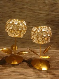 ⭐Crystal Diamond Stone Metal Candle Holder⭐