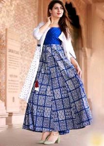 Never Used, Blue White  Shrug A-line Kurta