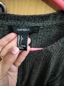 Chic Grey Ribbed Long Sleeve Top