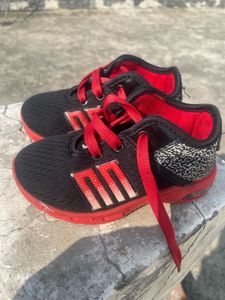 Kids Black &amp; Red Sneakers/Sports Shoes