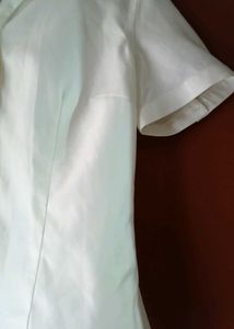Classic White Short Sleeve Button-Up Top Shirt