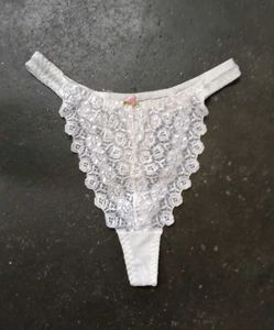 White Lace Thong Panty