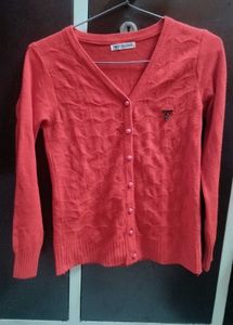 Red cardigan Sweater