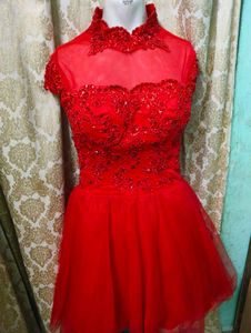 Red Lace Party Dress