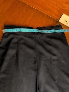 Chic Wide-Leg zip up Navy Blue Pants