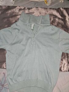 Light Blue Turtleneck Sweater
