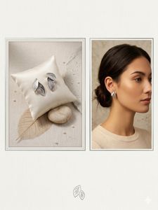 Elegant Leaf Design Earrings