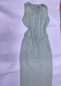 Elegant Beaded Peplum Dress