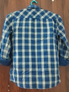 Blue Plaid Casual Shirt