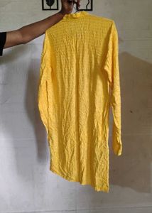Vibrant Yellow Embroidered Kurta