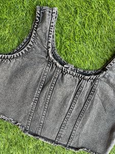 Denim Corset Top