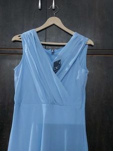 Elegant Light Blue Maxi Dress