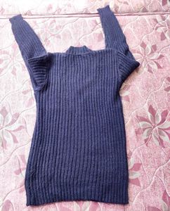 Stylish Purple Knit Sweater