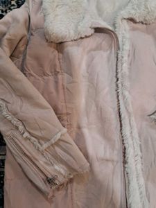 Pink Fur Trimmed Winter Coat