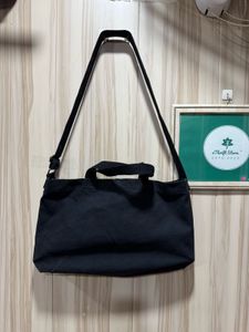 Covernat Black Canvas Sling Tote Bag