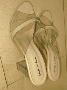 Clear Block Heels