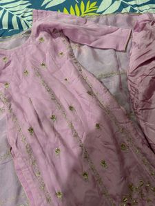 baby pink organza suit new
