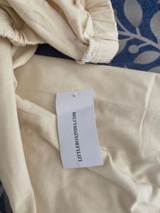 Beige Wide Leg Cargo Pants