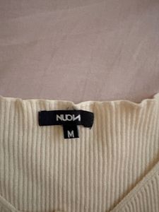 Ribbed Button-Up Crop Top