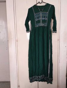 Beautiful Green Embellished Kurta