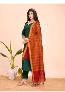 Elegant Green Kurta Set with Dupatta|Lmited offer