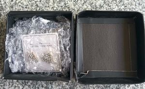 Sparkling Triangle Stud Earrings