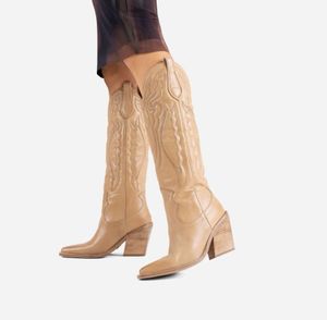 Bronx Cowboy Knee-Length Leather Boots