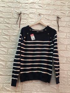 Striped Knit Pullover Sweater🇺🇸