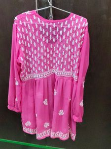 Pink Embroidered Top