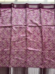 Brand New Elegant Purple Patterned Saree