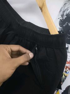 black cotton cargo baggy fit size 34