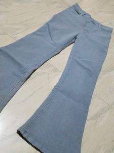 Cotton Lycra Blend Bootleg Fit High Rise Jeans