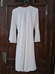 Sparkly White Wrap Dress