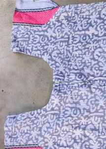 Printed Grey Kurta